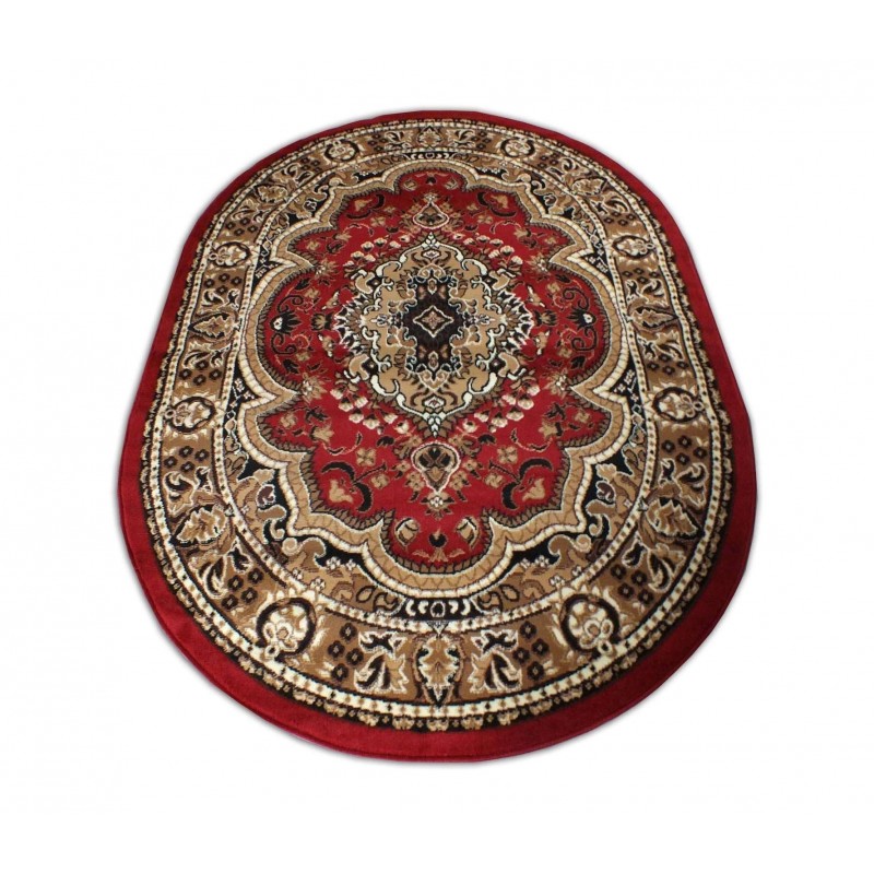 Dywan owalny BCF Alfada 06 czerwony rozeta