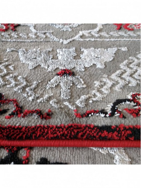 Dywan Ekskluzywny Angora 02 - Szaro-Czerwony