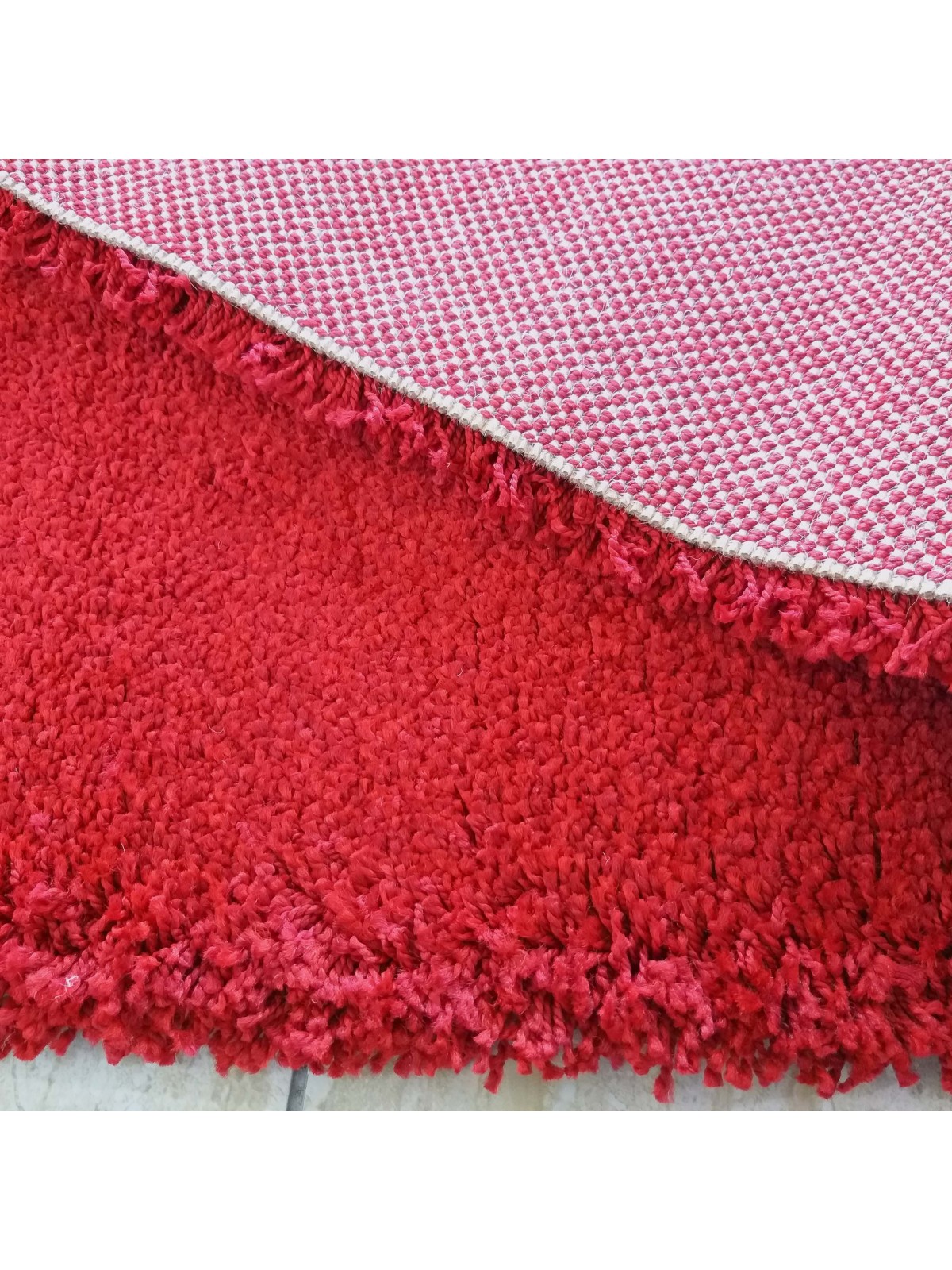 Dywan nowoczesny Shaggy Cosy Balta 01 BO - Czerwony